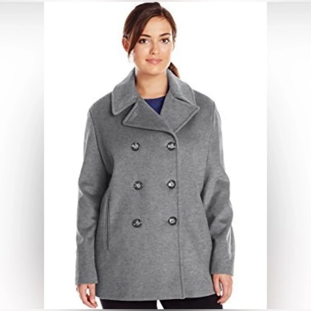 Calvin Klein Double Breasted Pea Coat - Picture 3 of 12